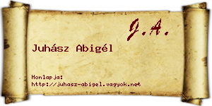Juhász Abigél névjegykártya